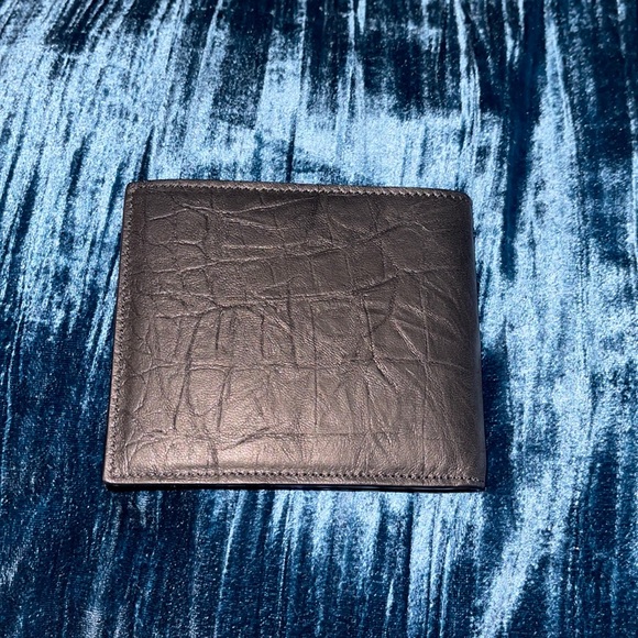Saint Laurent Croc-Embossed Leather Wallet - Picture 3 of 4